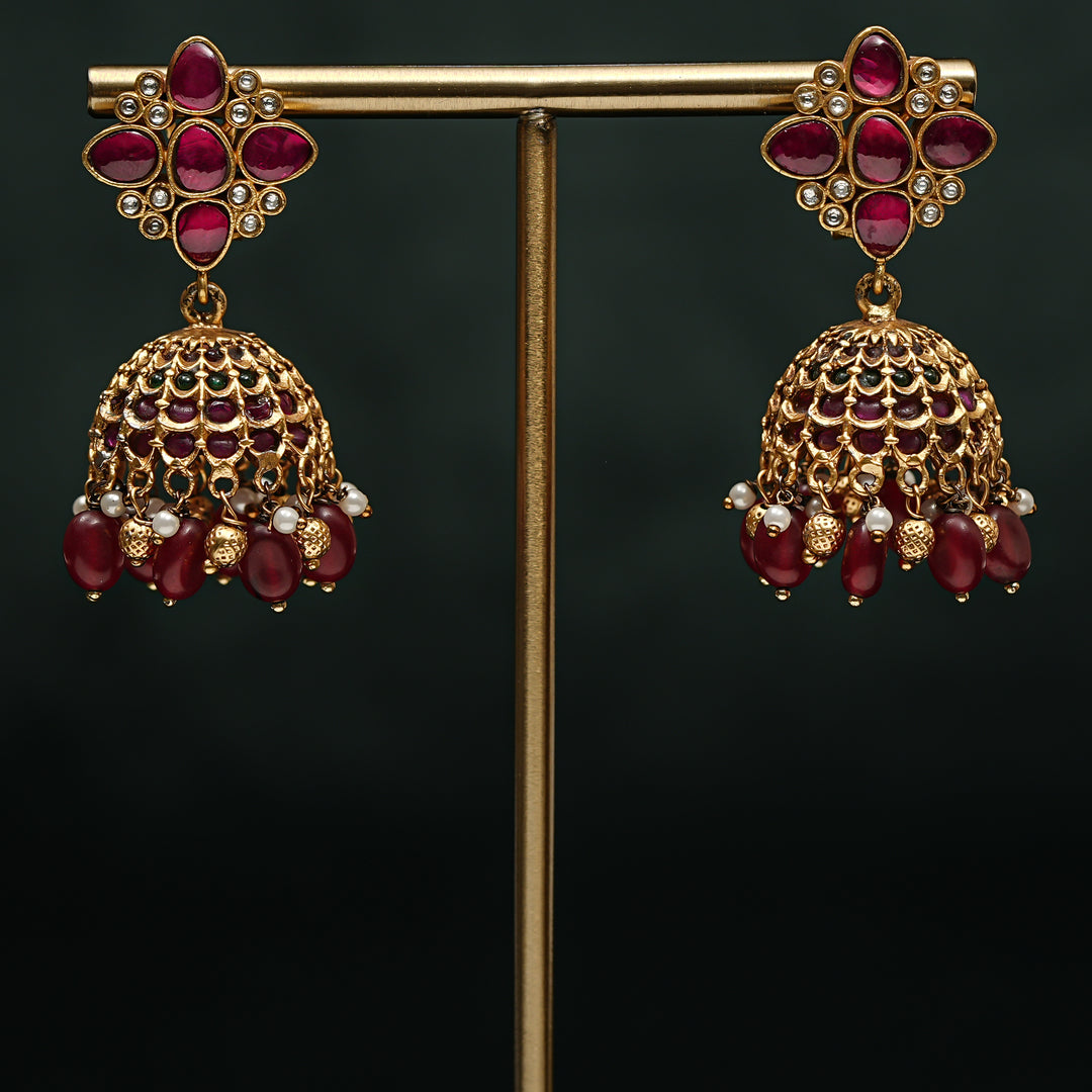 Kundan Jhumka Earrings