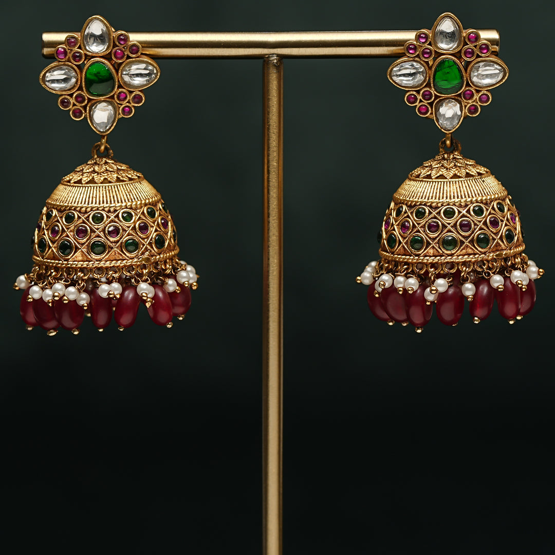 Kundan Jhumka Earrings