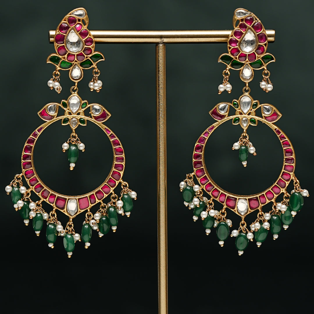 Kundan Chandbali Earrings