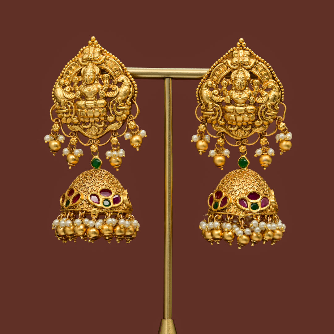 Temple Jhumka Earrings