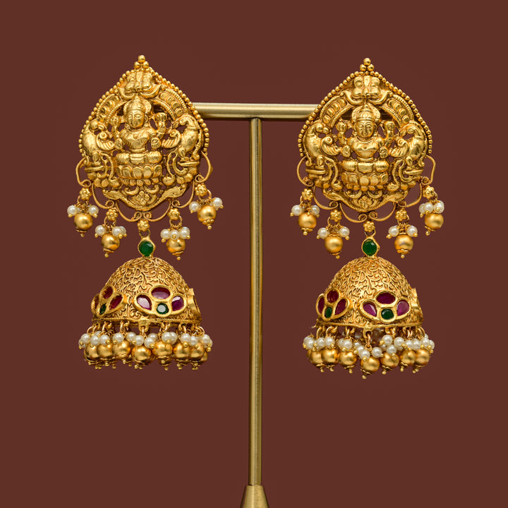 Temple Jhumka Earrings