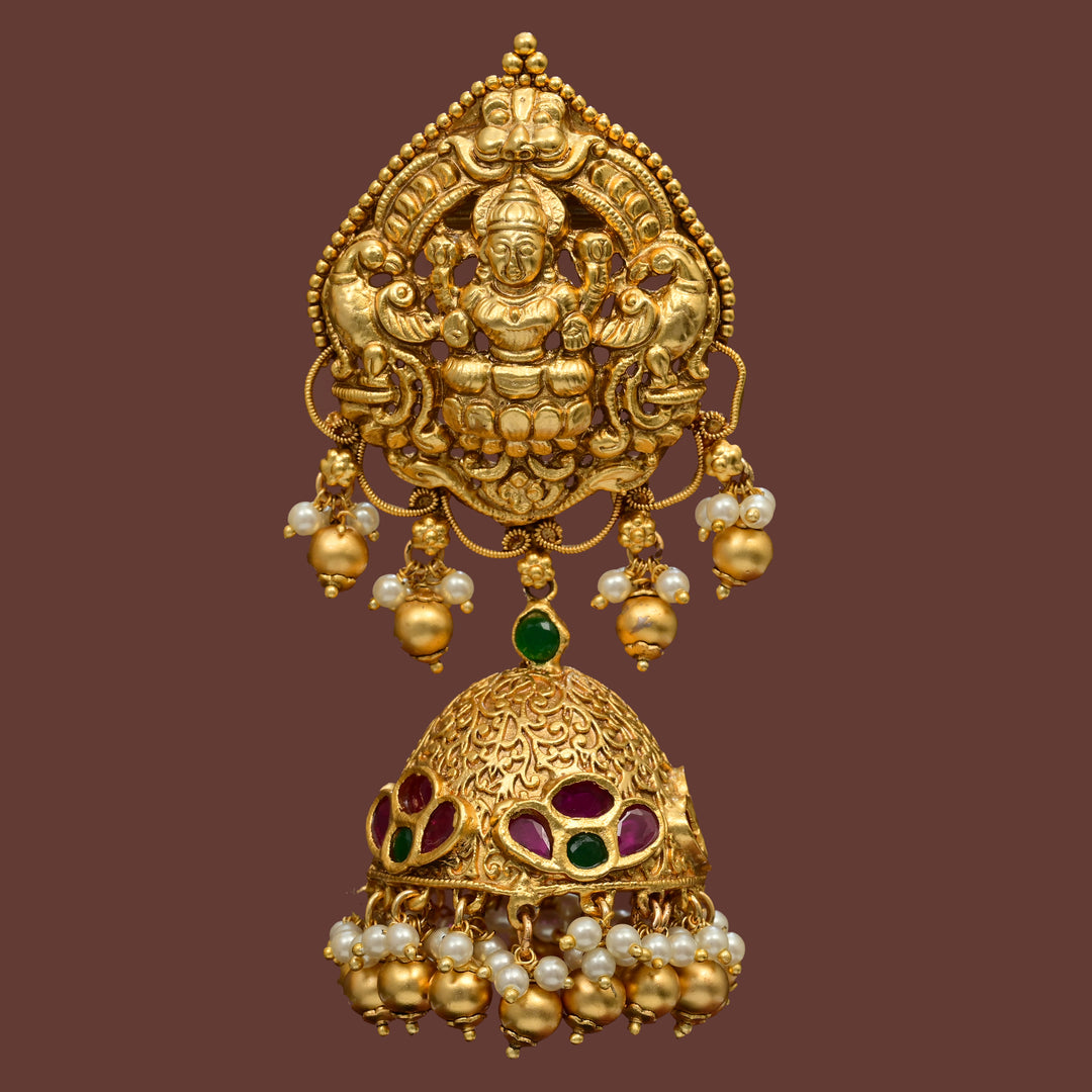 Temple Jhumka Earrings
