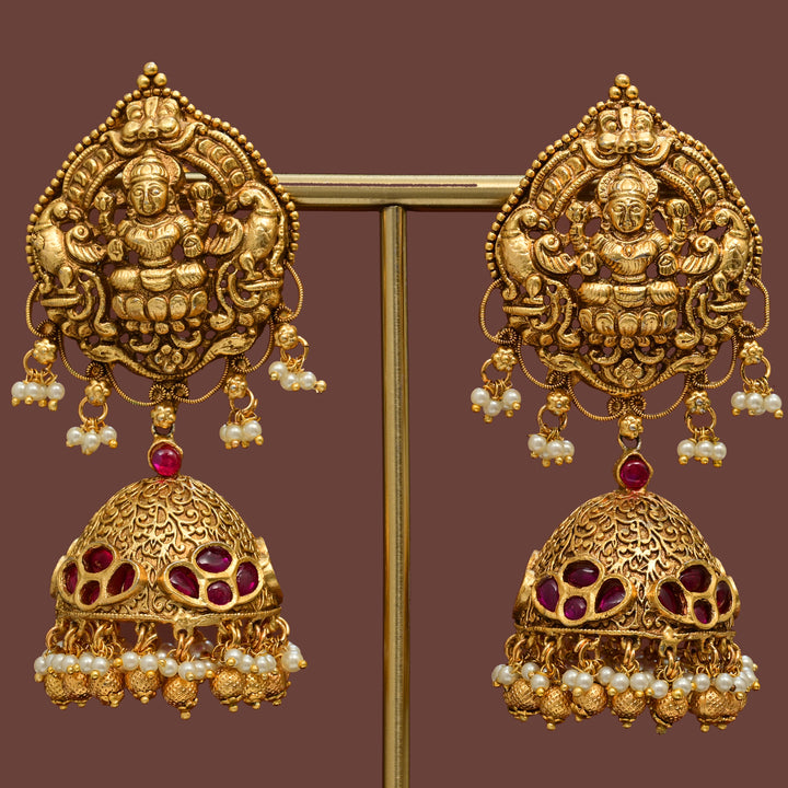Temple Jhumka Earrings