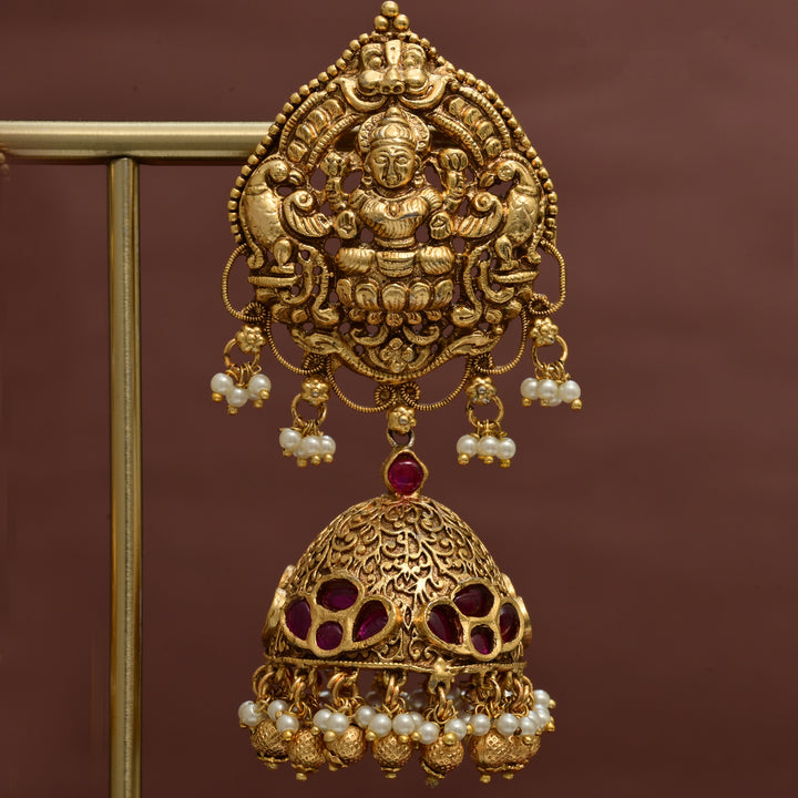 Temple Jhumka Earrings