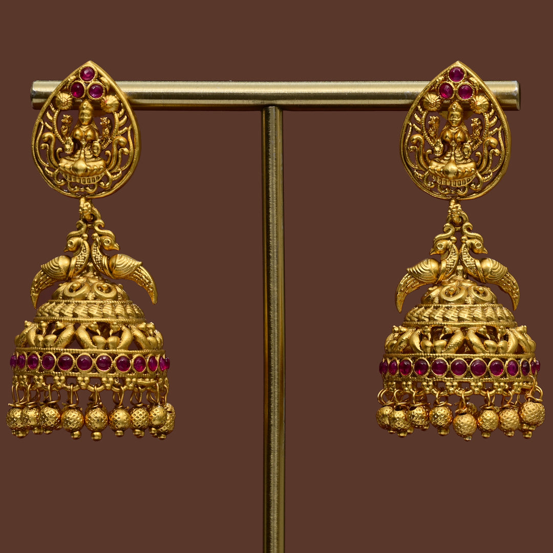 Temple Jhumka Earrings