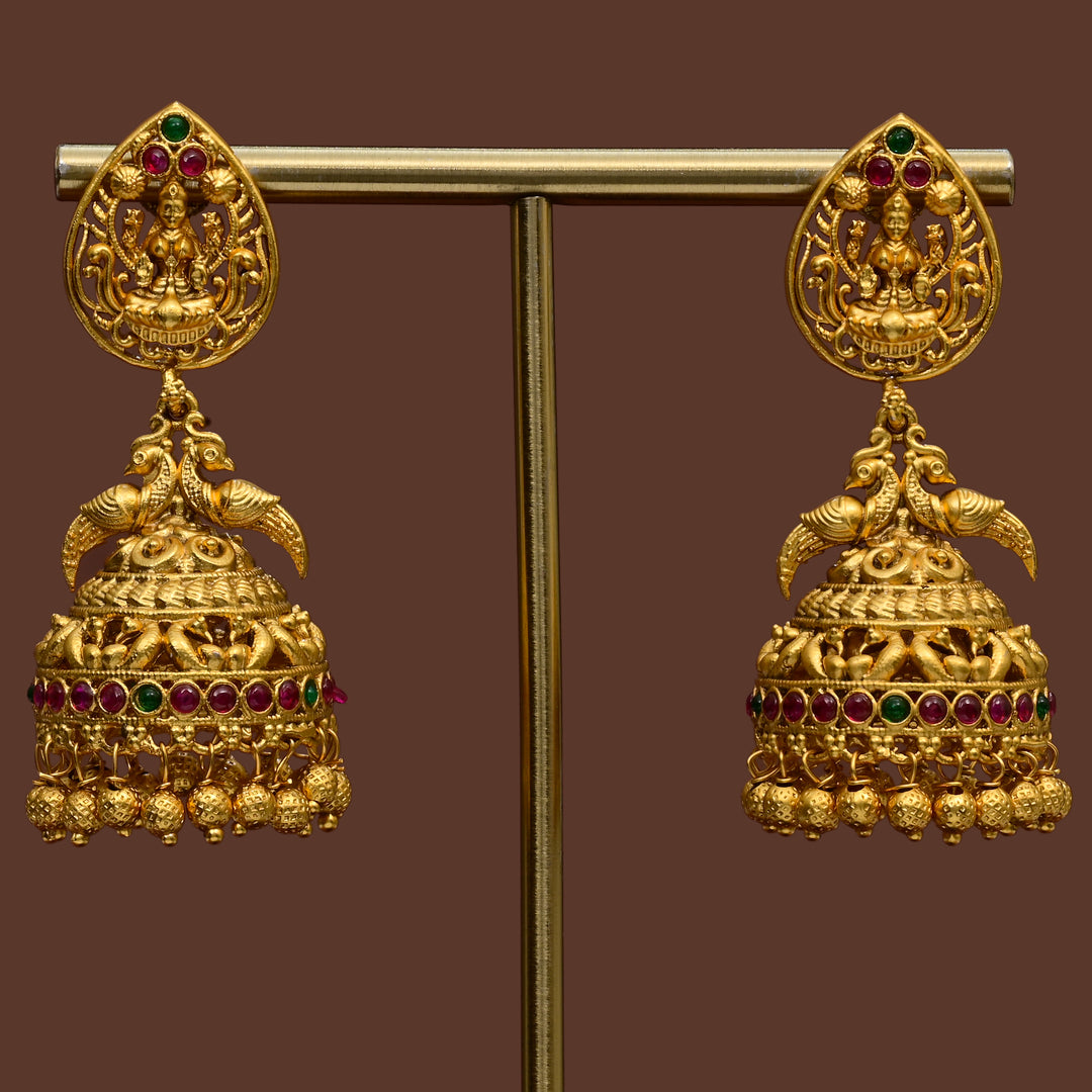 Temple Jhumka Earrings