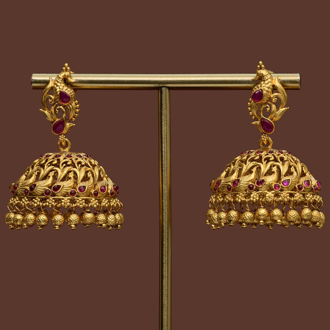 Temple Jhumka Earrings