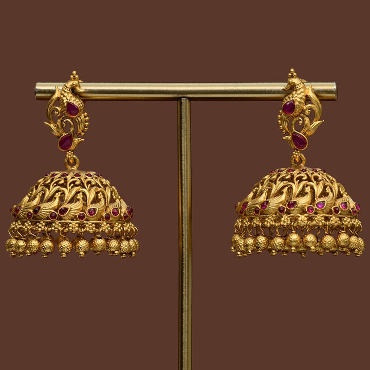 Temple Jhumka Earrings