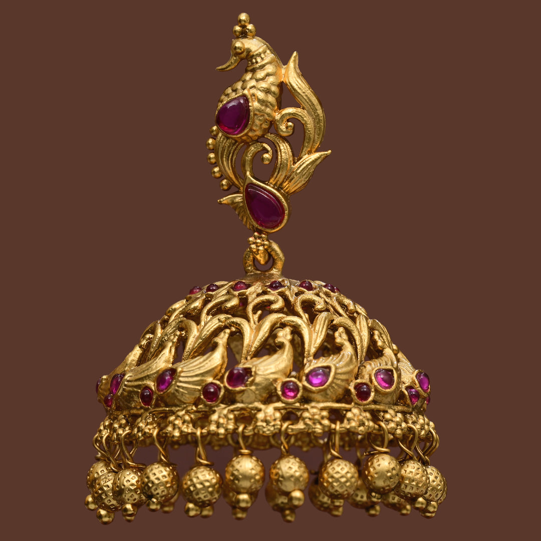 Temple Jhumka Earrings