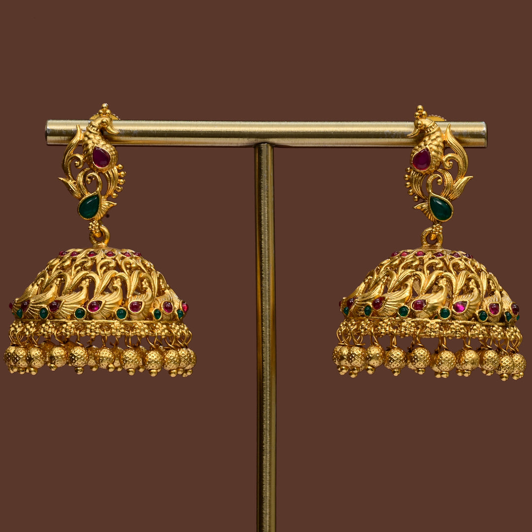 Temple Jhumka Earrings