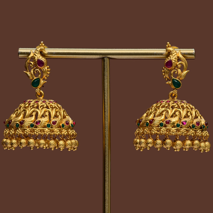 Temple Jhumka Earrings
