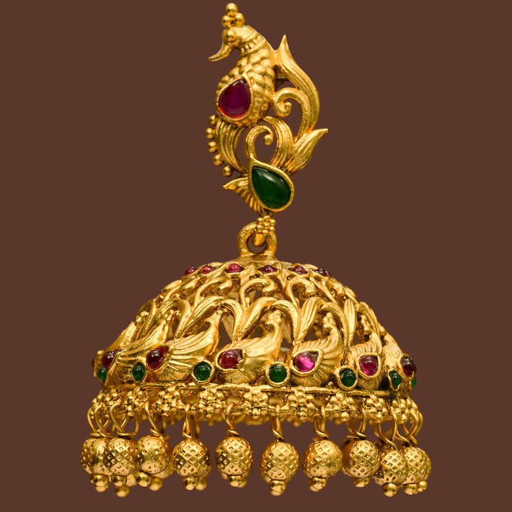 Temple Jhumka Earrings