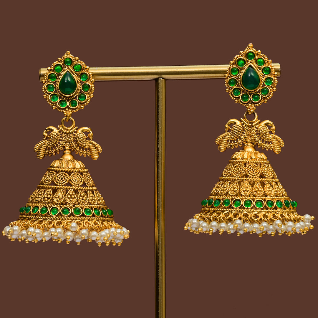 Temple Jhumka Earrings