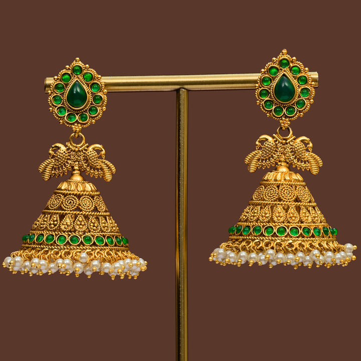 Temple Jhumka Earrings
