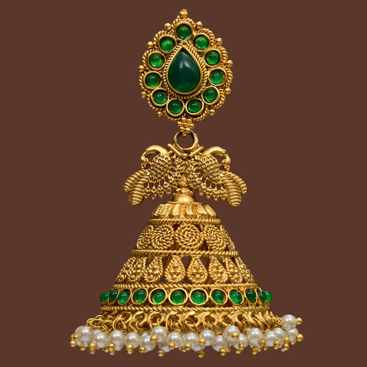 Temple Jhumka Earrings