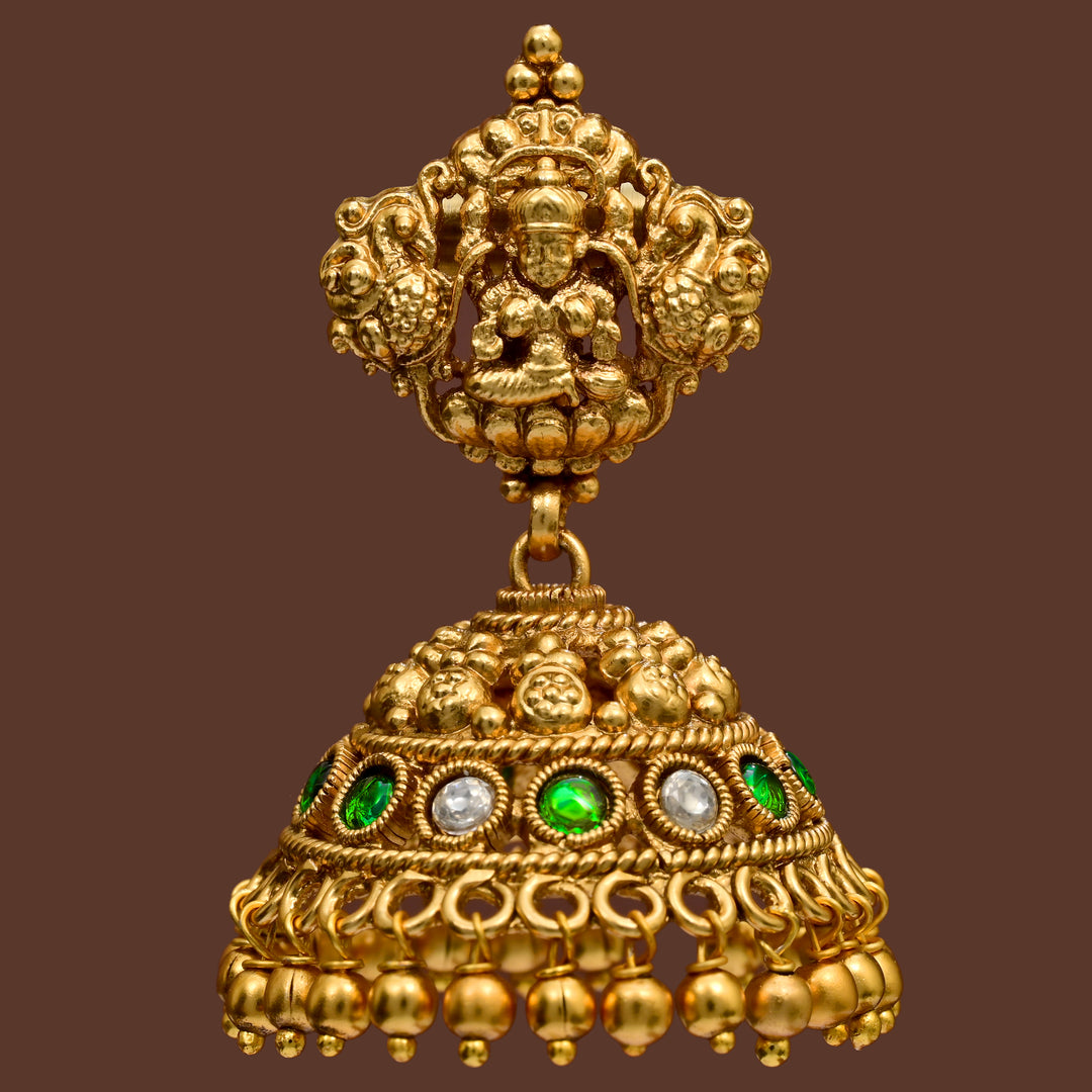 Temple Jhumka Earrings