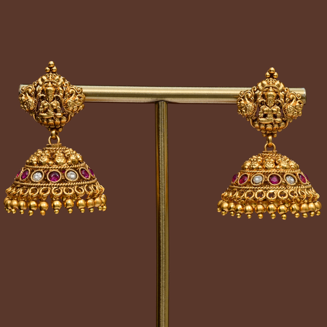 Temple Jhumka Earrings