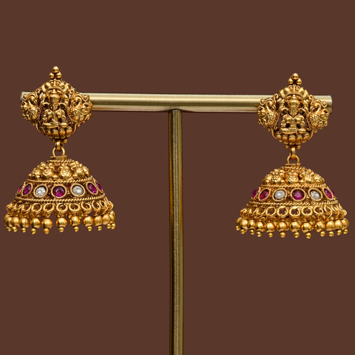 Temple Jhumka Earrings