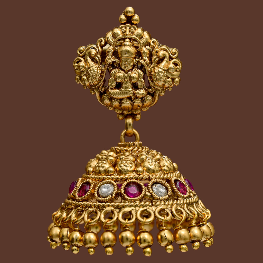 Temple Jhumka Earrings
