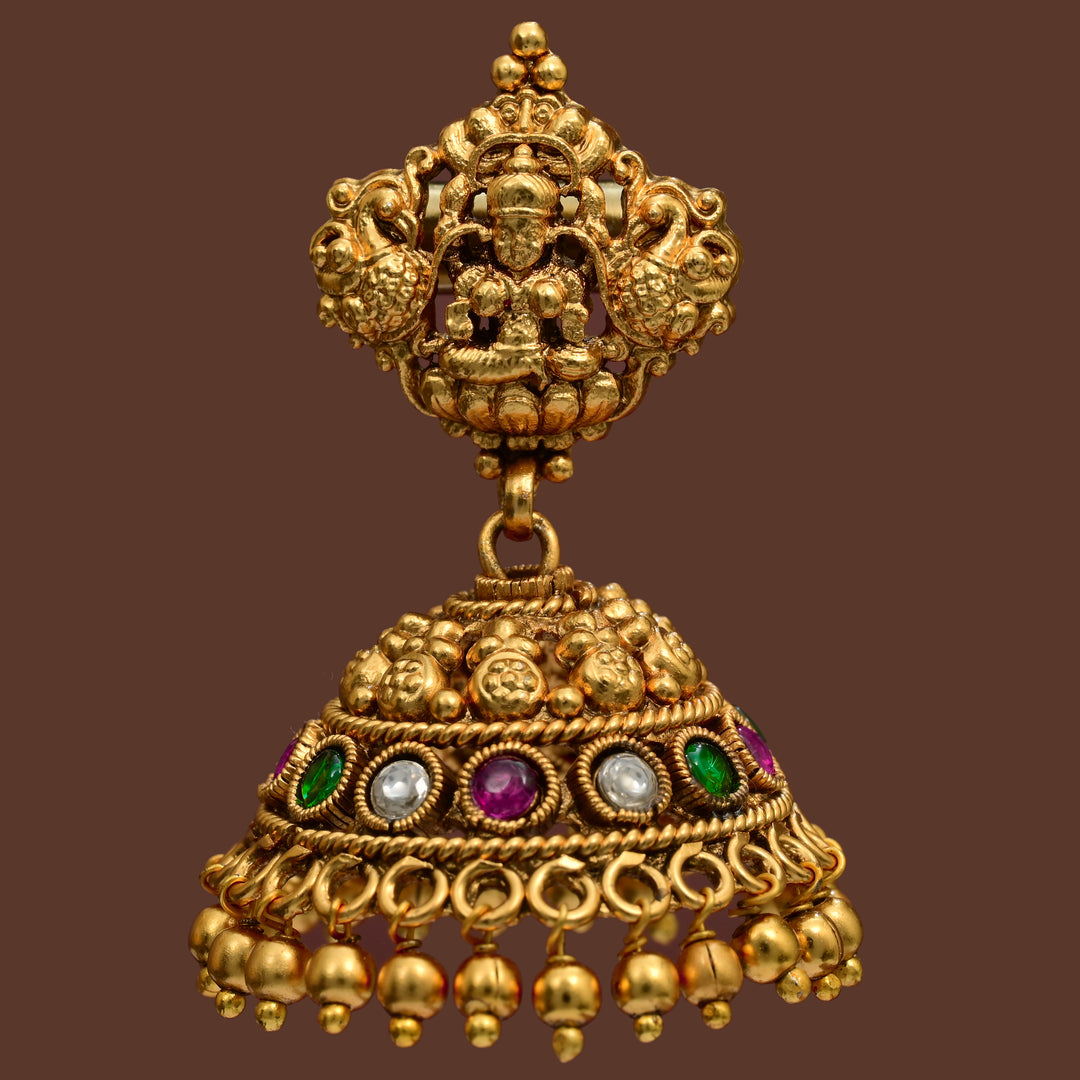 Temple Jhumka Earrings