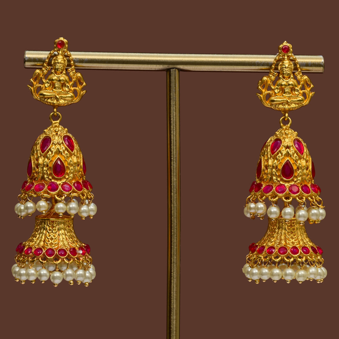 Temple Jhumka Earrings