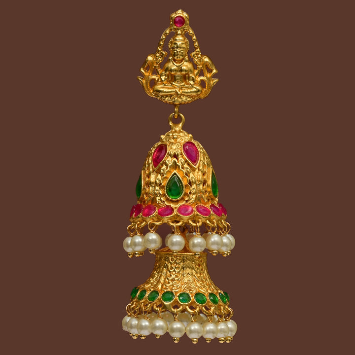 Temple Jhumka Earrings