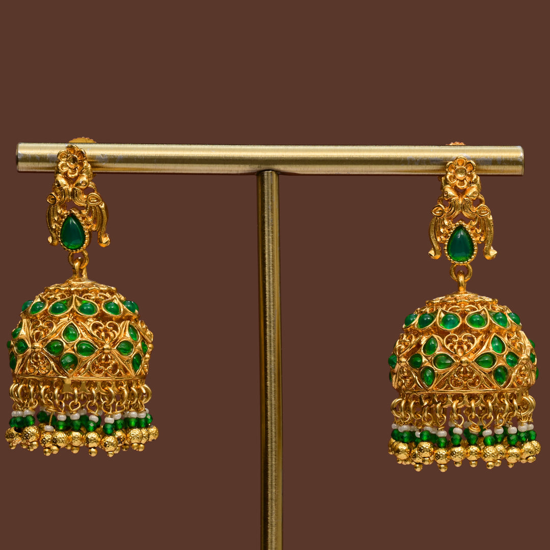 Temple Jhumka Earrings
