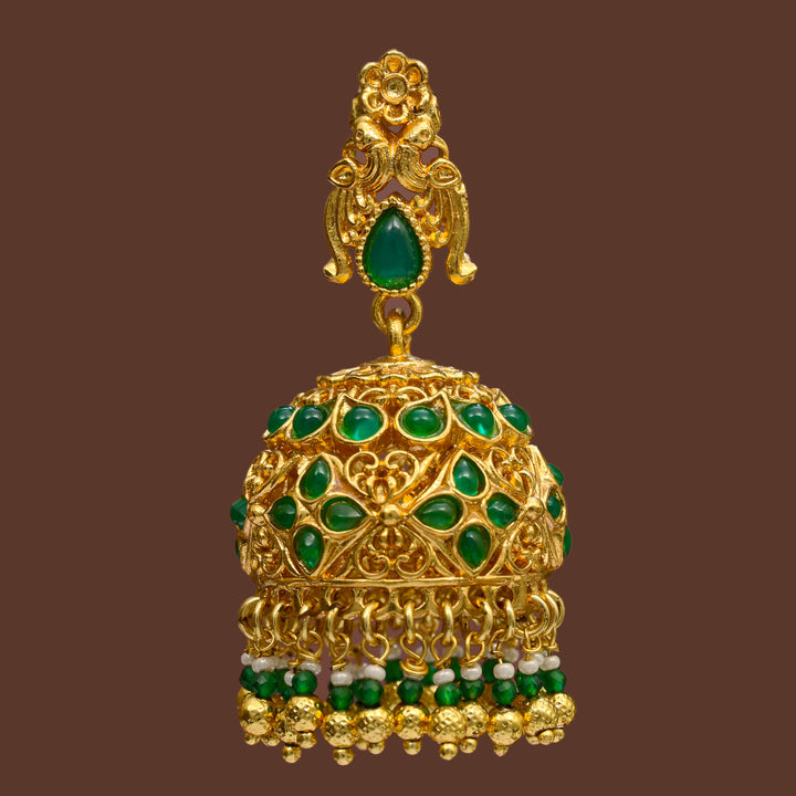 Temple Jhumka Earrings