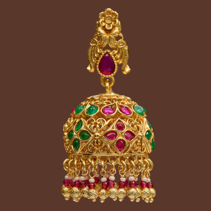 Temple Jhumka Earrings
