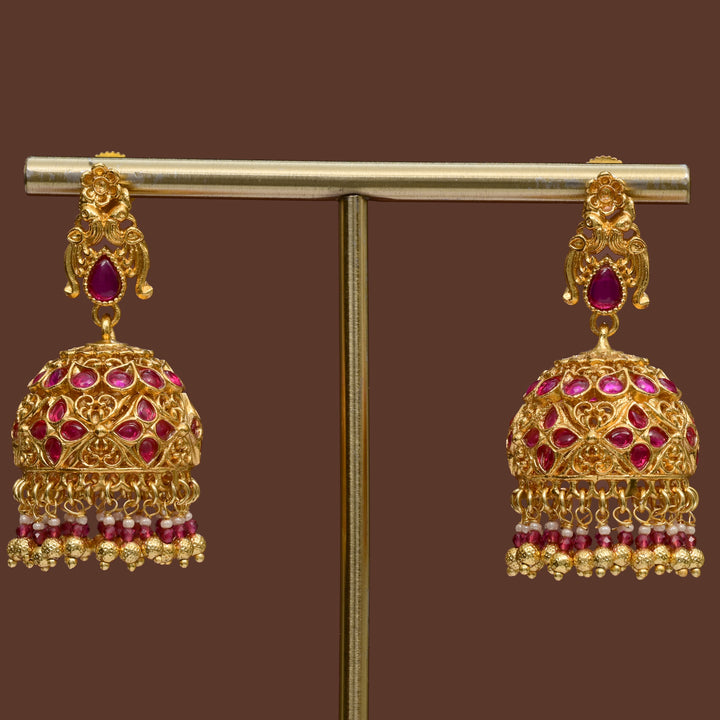 Temple Jhumka Earrings