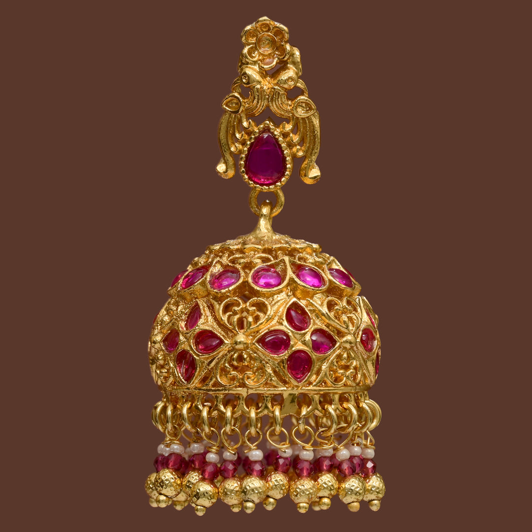 Temple Jhumka Earrings
