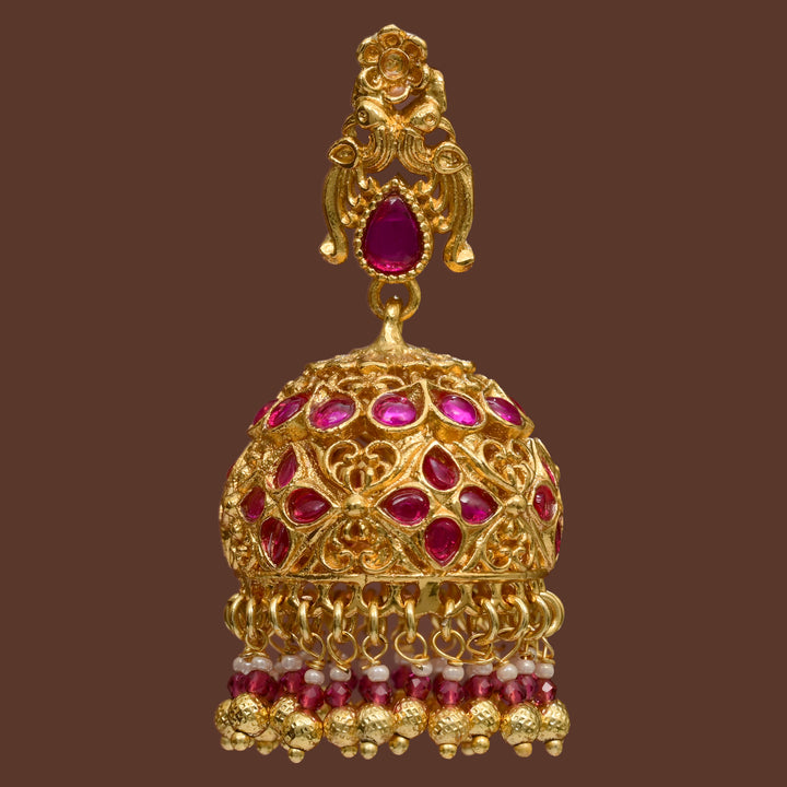 Temple Jhumka Earrings