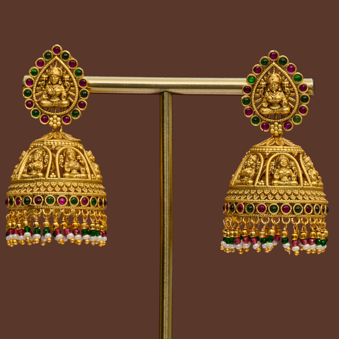 Temple Jhumka Earrings