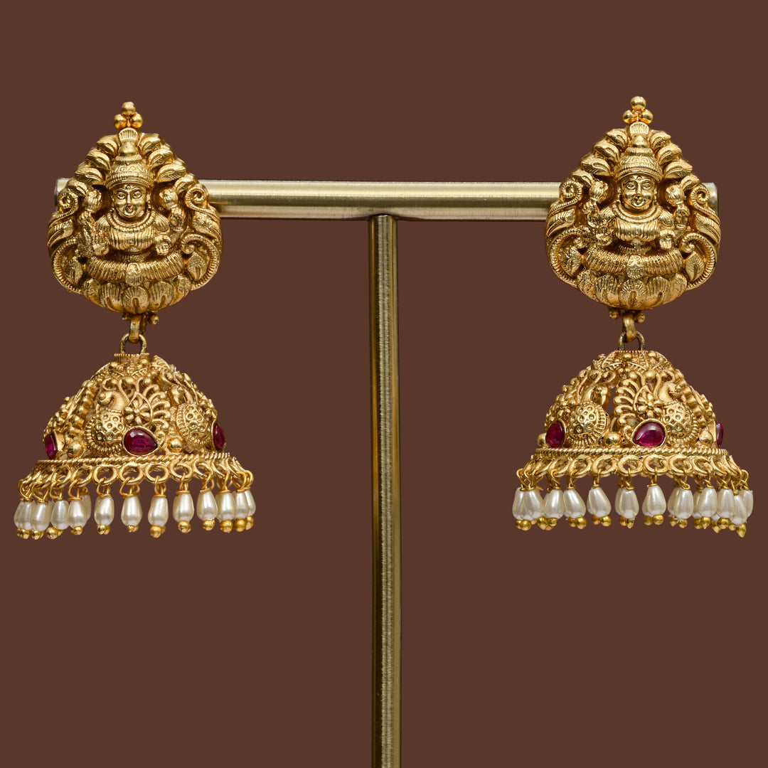 Temple Jhumka Earrings