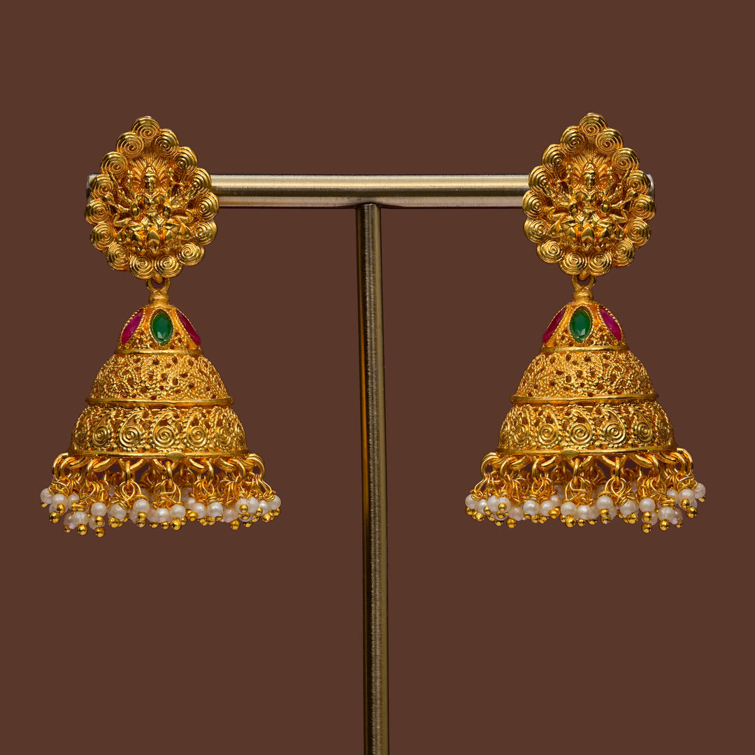 Temple Jhumka Earrings