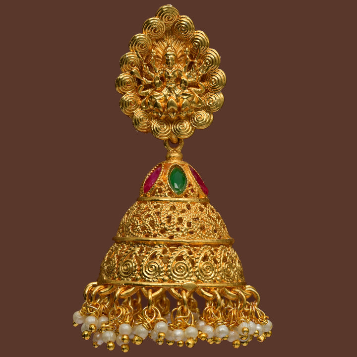 Temple Jhumka Earrings