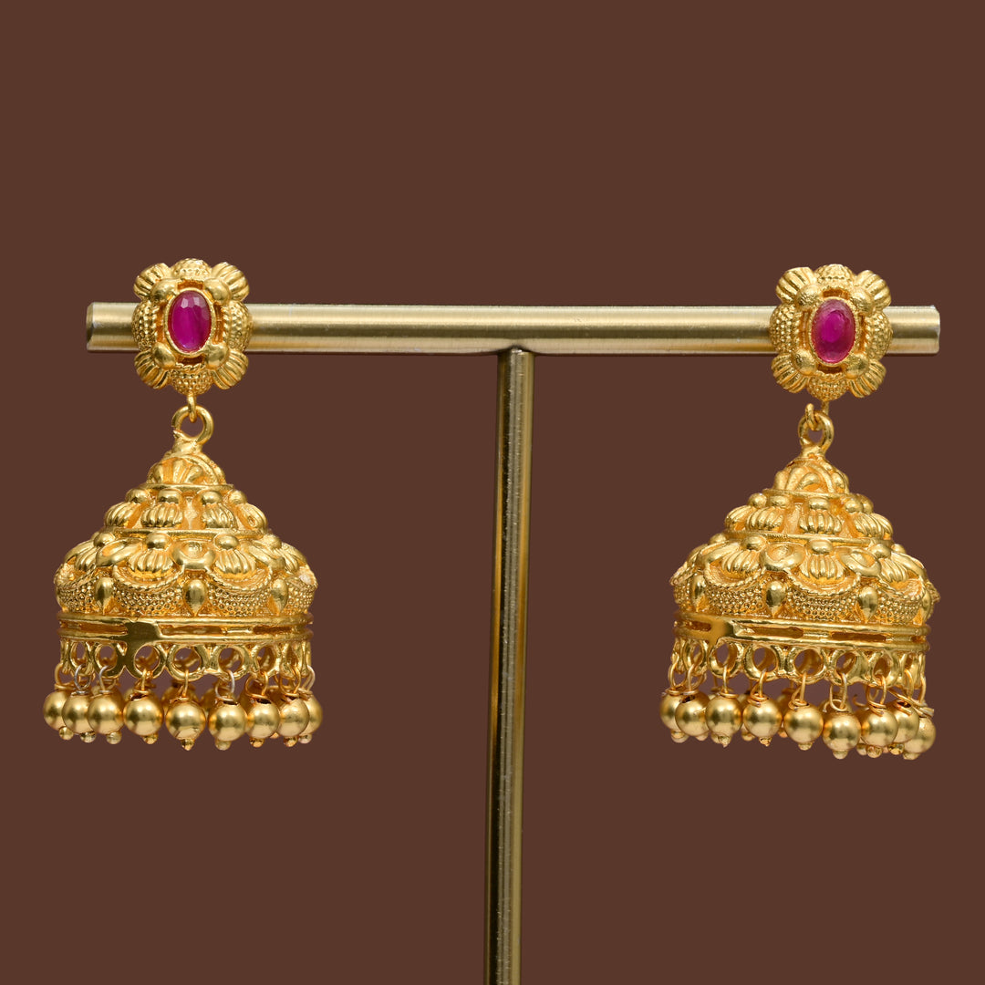 Temple Jhumka Earrings