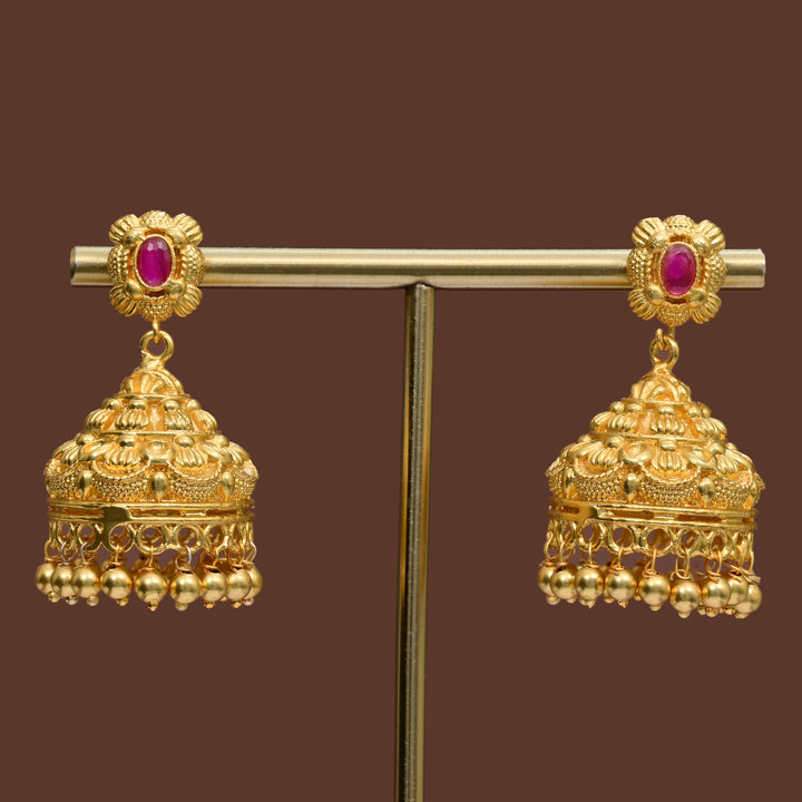 Temple Jhumka Earrings