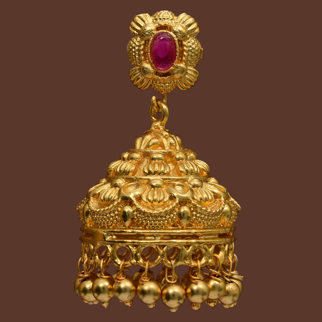 Temple Jhumka Earrings