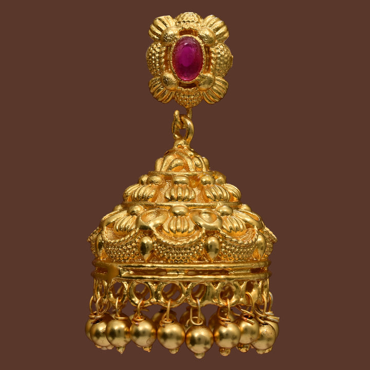 Temple Jhumka Earrings