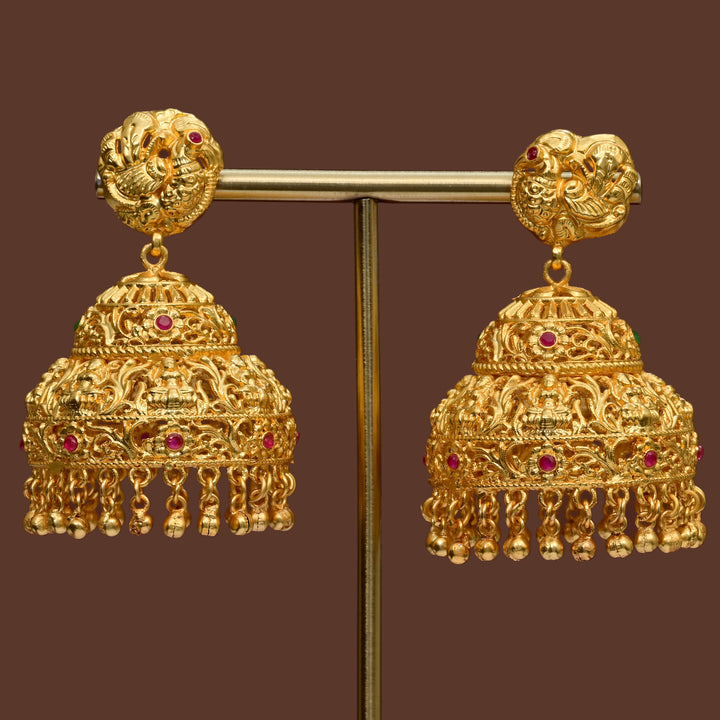 Temple Jhumka Earrings