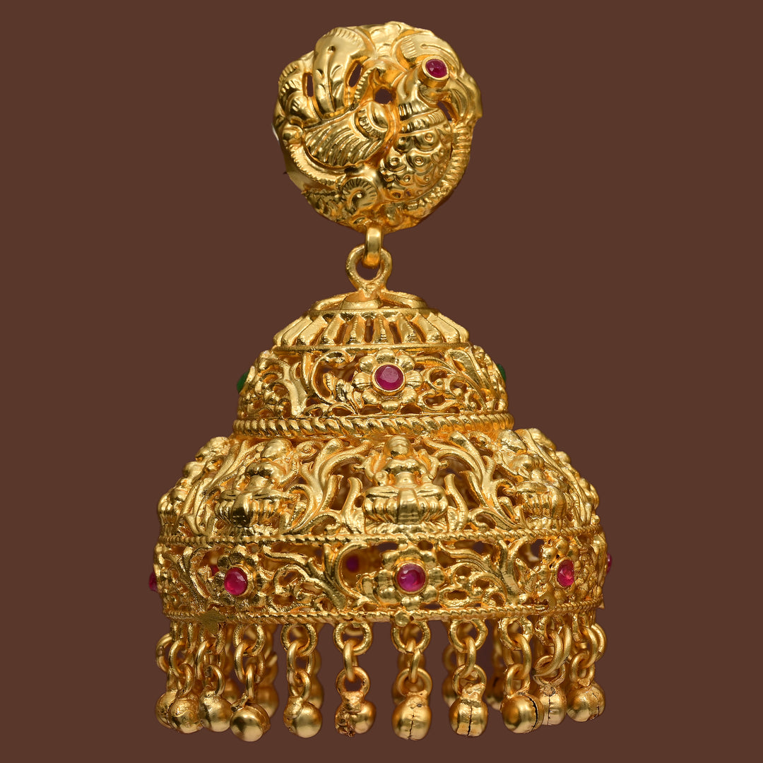 Temple Jhumka Earrings