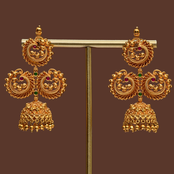 Temple Jhumka Earrings