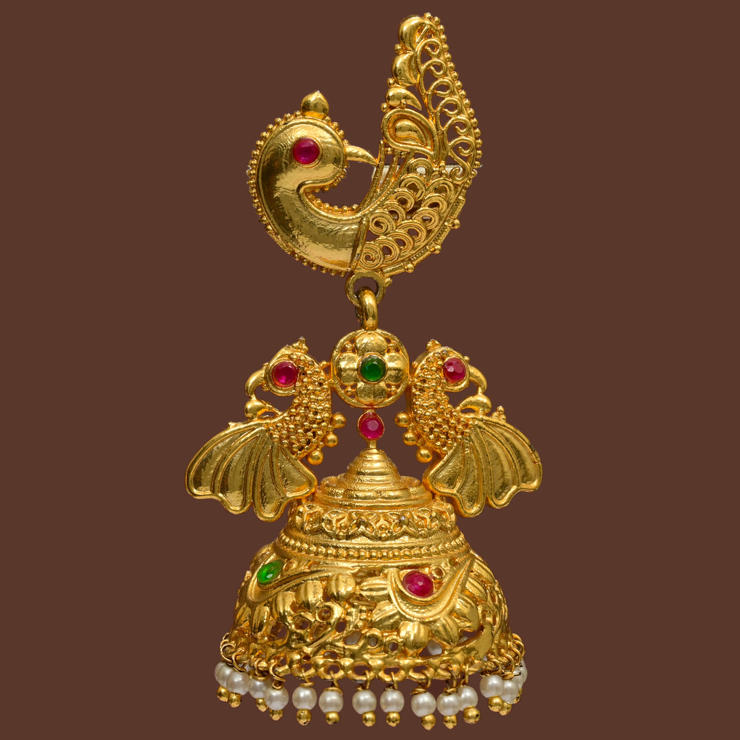 Temple Jhumka Earrings