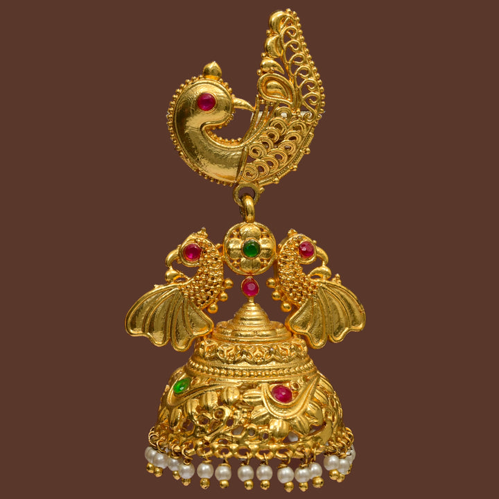 Temple Jhumka Earrings