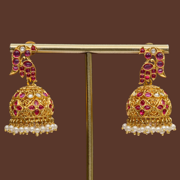 Temple Jhumka Earrings
