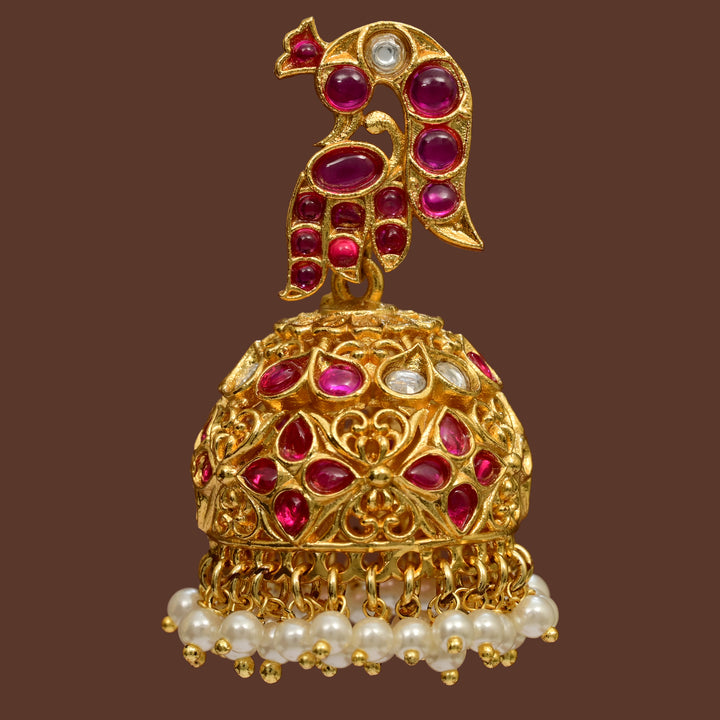 Temple Jhumka Earrings