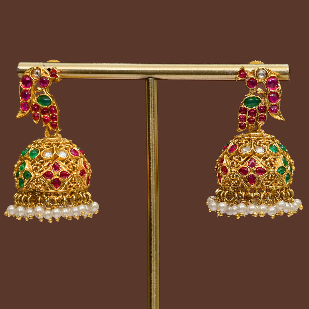 Temple Jhumka Earrings