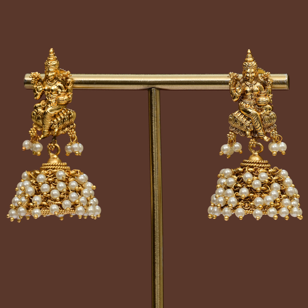 Temple Jhumka Earrings