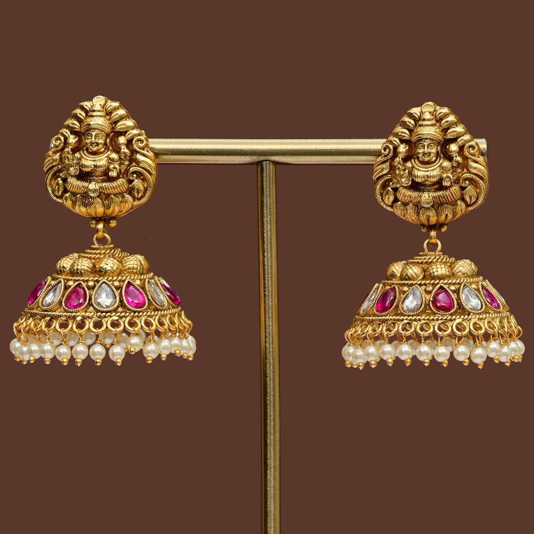 Temple Jhumka Earrings